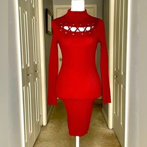 Say what. Beautiful red dress